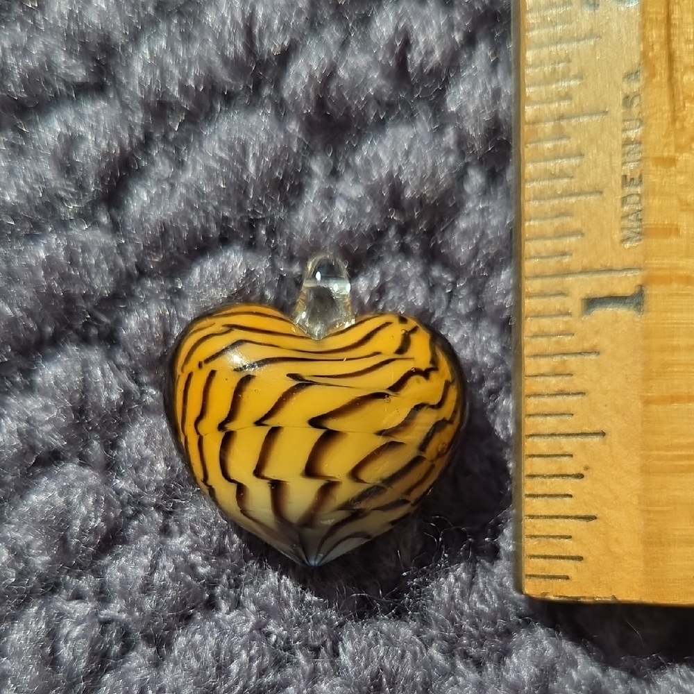Heart-Shaped Glass Pendant